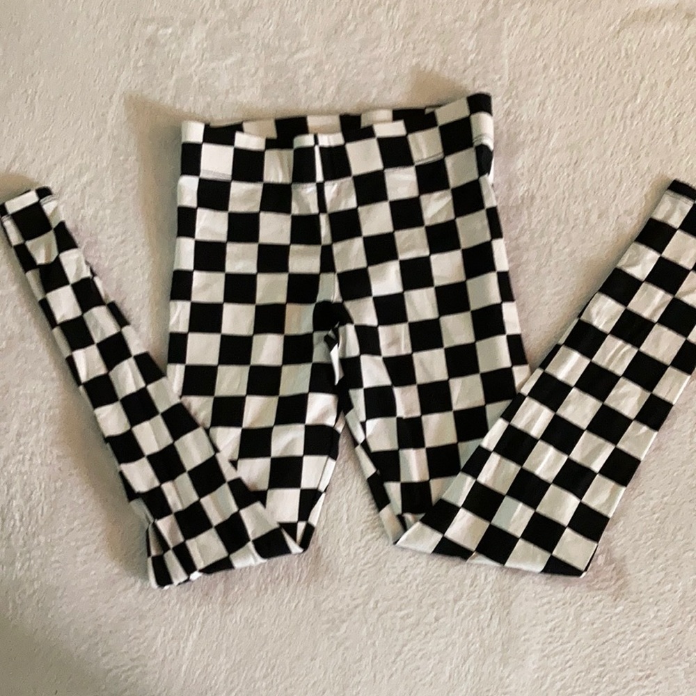 Checkered flag leggings